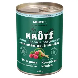 LOUIE Krůtí brusinky a prebiotika konzerva pro psy 400 g