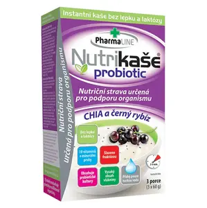 PHARMALINE Nutrikaše probiotic s chia a černým rybízem 3 x 60 g