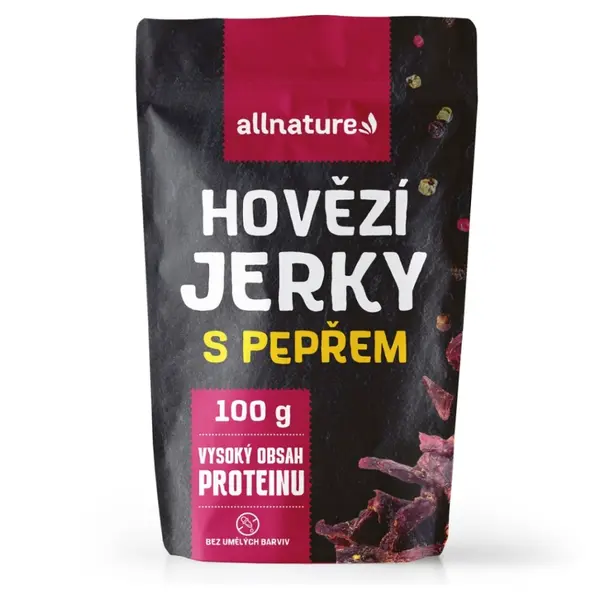 ALLNATURE Beef Pepper Jerky sušené maso sušené maso 100 g