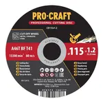 Kotouč řezný PROCRAFT 115x1.2mm