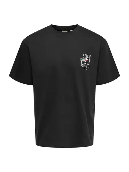Only & Sons Tričko 'ONSFred'  čierna / biela