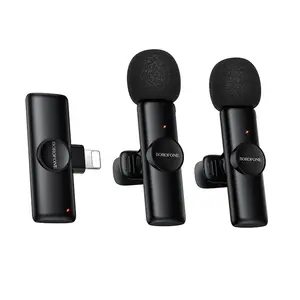 Borofone BFK16A Bezdrátový mikrofon Lightning, 2 kusy, černý