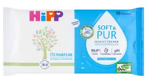 HiPP Babysanft Čistiace vlhčené obrúsky Soft &Pur 10 ks