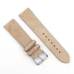 BStrap Suede Leather remienok na Garmin Vivoactive 4, beige