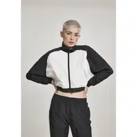 Dámská krátká raglánová vrásčitá bunda Batwing blk/wht