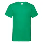 Zielona koszulka męska Valueweight V-Neck Fruit of the Loom