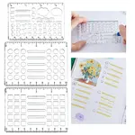 3Pcs Acrylic Hollow Out Geometric Drawing Painting Stencils Templates