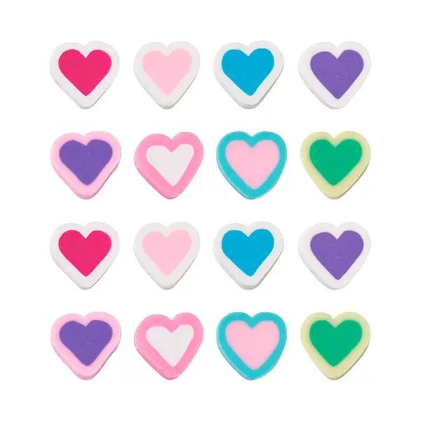 160Pcs 8 Styles Handmade Polymer Clay Beads