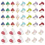 60Pcs 10 Style Alloy Enamel Pendants
