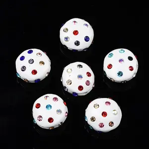 Polymer Clay Rhinestone Beads