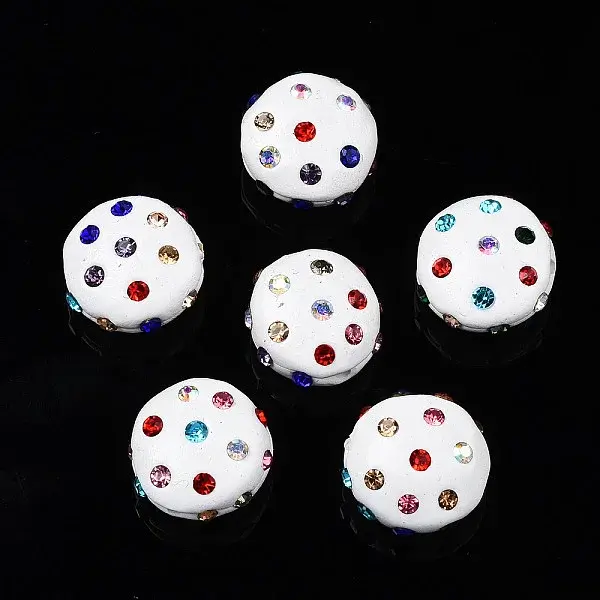 Polymer Clay Rhinestone Beads