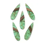 Transparent Resin & Walnut Wood Big Pendants
