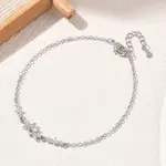 Brass Pave Clear Cubic Zirconia Link Bracelets