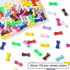 100Pcs UV Plating Acrylic Beads