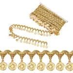 Polyester Fringe Lace Trim Ribbon with Charms Tassel