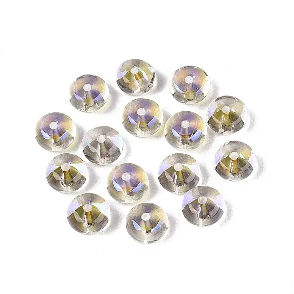 Baking Paint Electroplate Transparent Glass Beads