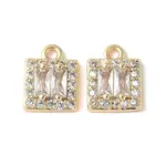Brass Micro Pave Cubic Zirconia Pendants