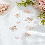 24Pcs 4 Styles Alloy Enamel Pendants