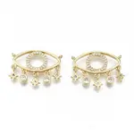 Brass Micro Pave Clear Cubic Zirconia Pendants