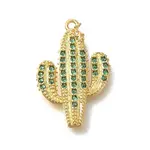 Brass Micro Pave Cubic Zirconia Pendants