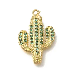 Brass Micro Pave Cubic Zirconia Pendants