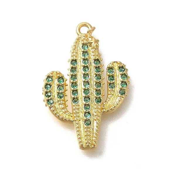 Brass Micro Pave Cubic Zirconia Pendants