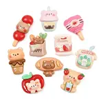 Bear Theme Opaque Resin Cabochons