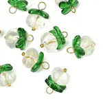 10Pcs Pumpkin Glass Pendants