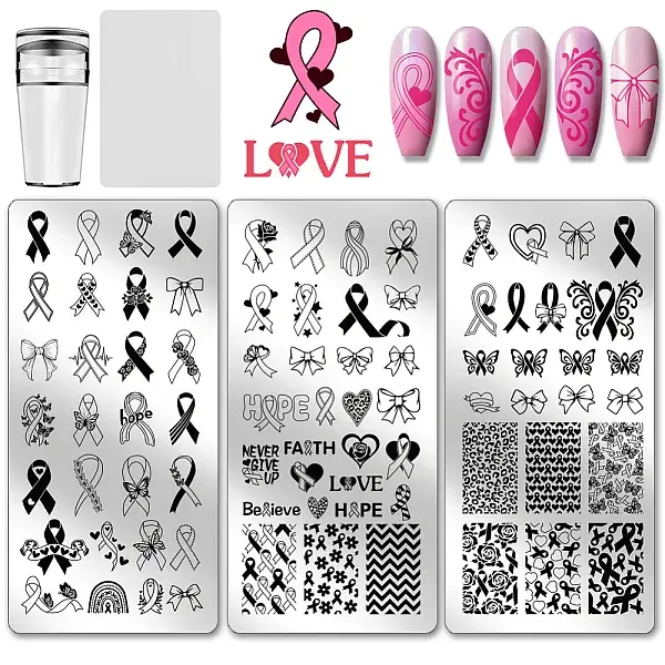 Plastic & Stainless Steel Nail Art Image Templates
