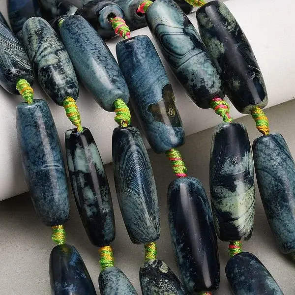 Natural Fire Crackle Agate Beads Strands