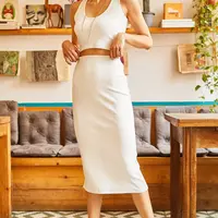 Olalook Women's White Top and Bottom Lycra Camisole Set