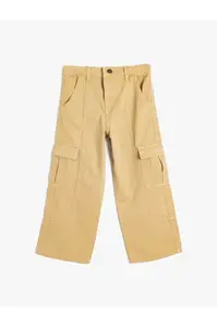 Koton Cargo Jeans Wide Leg Cotton - Wide Leg Jean