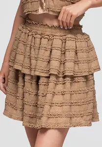 Ombre mini sukně s volány