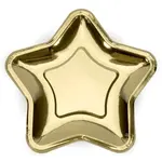 TALÍŘE papírové Hvězda zlatá 23cm