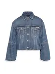 Calvin Klein Jeans Prechodná bunda  modrá denim