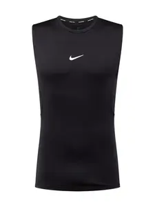 NIKE Funkčné tričko  čierna / biela