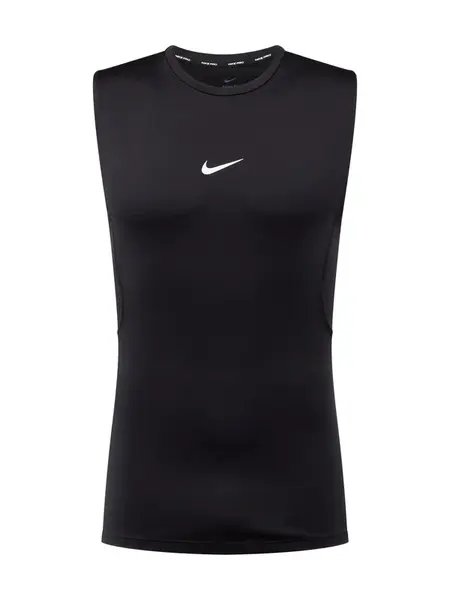 NIKE Funkčné tričko  čierna / biela