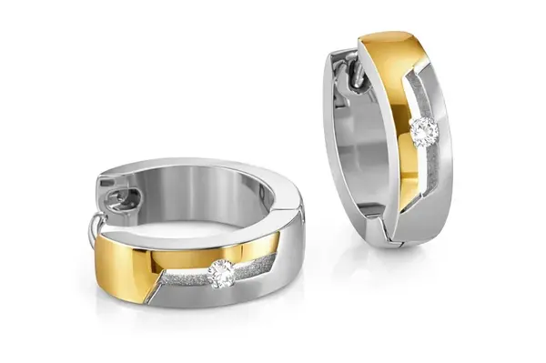 Boccia Titanium Titanové náušnice s diamantem 05045-04