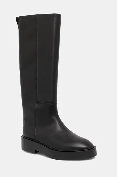 Calvin Klein  Kožené kozačky  CONCAVE WELT UKT BOOT LTH