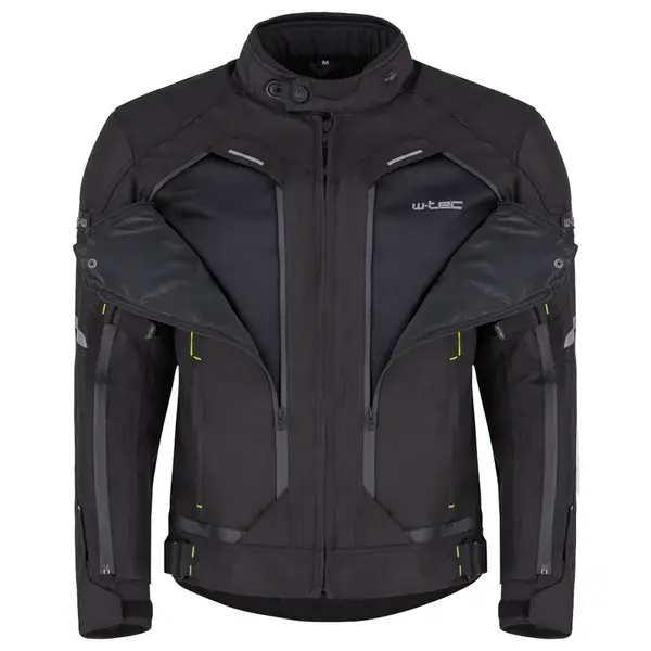 Pánská moto bunda W-TEC Progair černá-fluo XL