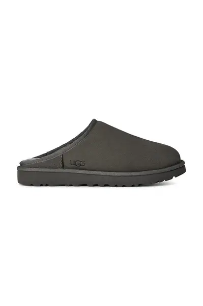Semišové papuče UGG Classic Slip-On zelená barva, 1129290.MLF
