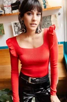 Olalook Halenka - Červená - Přiléhavá