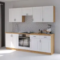 Kuchyňská linka 240 cm Stilo 2 Barva korpusu: Dub Artisan + Bílý mat