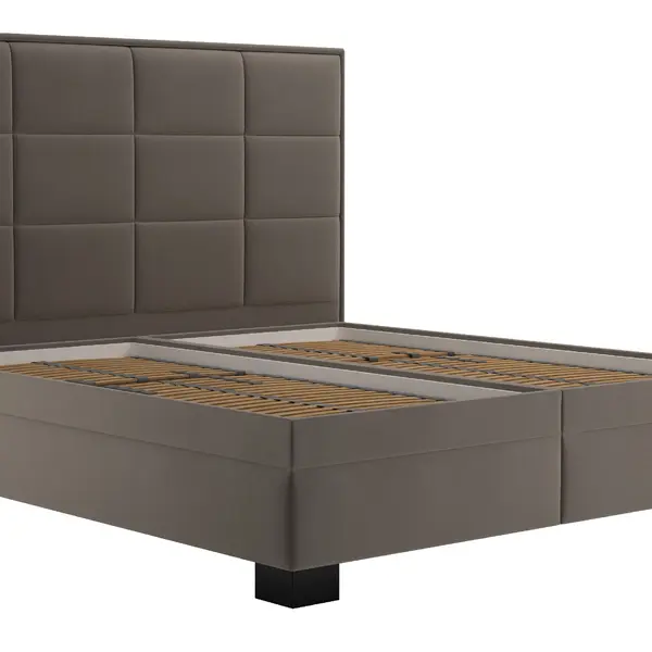 Postel Sabrina Matrace: Bez matrace, látka: Tiffany 29 Taupe