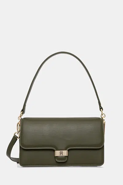 Kabelka Tommy Hilfiger zelená barva, AW0AW18029