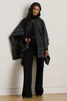 Pončo s příměsí vlny Lauren Ralph Lauren černá barva, 454960134