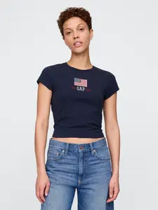 GAP Dámské Crop tričko Americana 761115-05 Velikost: XS
