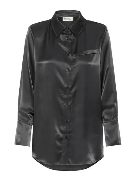 My Essential Wardrobe Blúzka 'Estelle'  antracitová