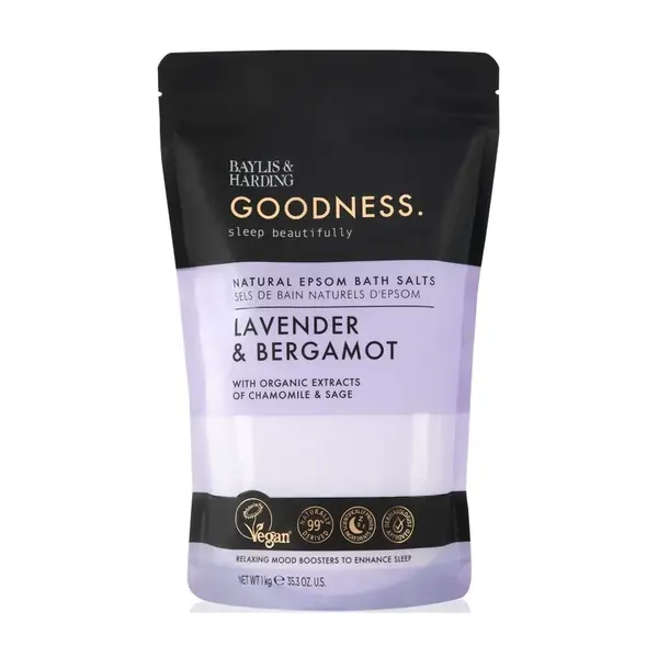 Baylis & Harding Sůl do koupele Goodness Sleep levandule a bergamot 1 kg