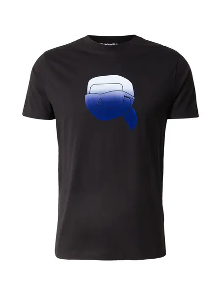 Karl Lagerfeld Tričko  tmavomodrá / čierna / biela